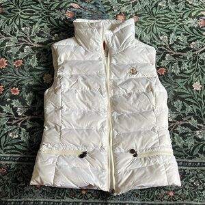 Moncler White Quilted Vest